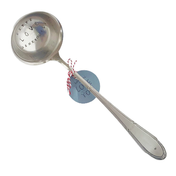 mondocherry - antique silverware XXL ladle | "serve love generously"