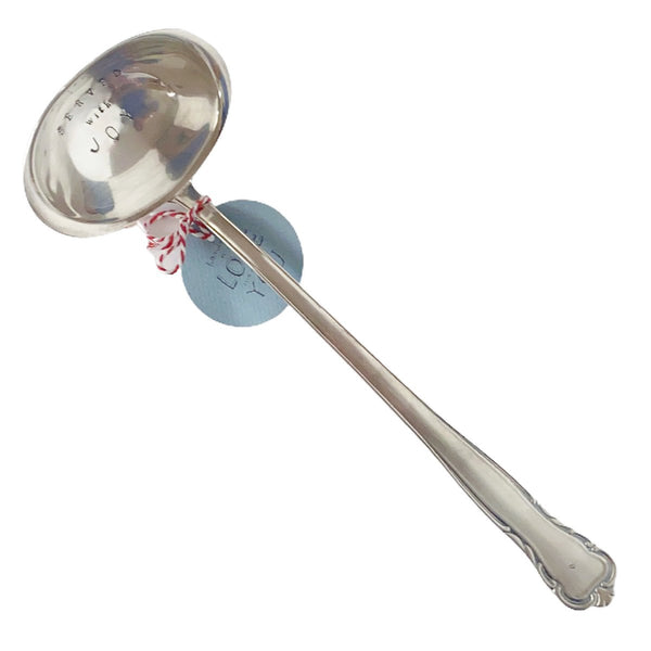 mondocherry - antique silverware XXL ladle | "served with joy"