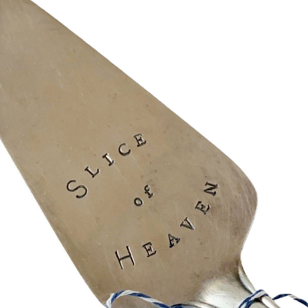 mondocherry - antique silverware cake server | "slice of heaven" - close