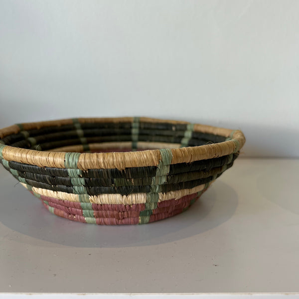 mondocherry - "Gulu" African woven bowl | lilac and neutrals #2 - shelf