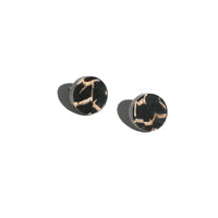 mondocherry - Martha Jean | circle stud earrings | tiger black - side