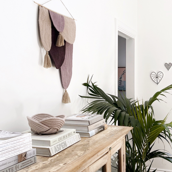 Muskhane | felt scale wall hanging | plum | large