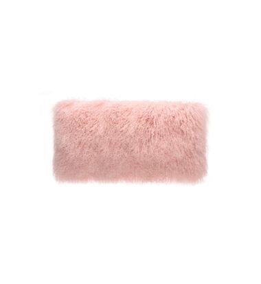 cushion - Darcy and Duke | tibetan fur cushion | pink - mondocherry