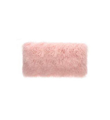cushion - Darcy and Duke | tibetan fur cushion | pink - mondocherry