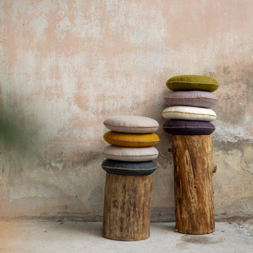 Muskhane felt cushion gold stacks