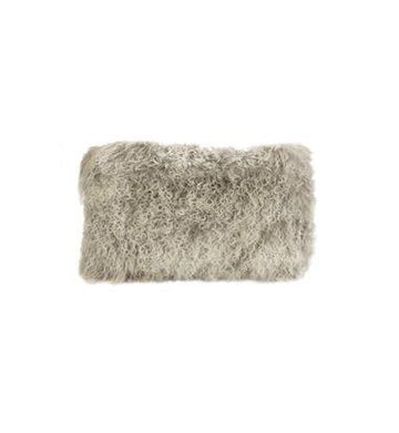 cushion - Darcy and Duke | tibetan fur cushion | grey snowflake - mondocherry