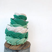 Crayon Chick | weave bowl | forest green