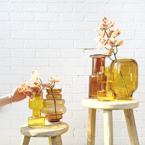 mondocherry - Bloomingville | adine vase | amber - display