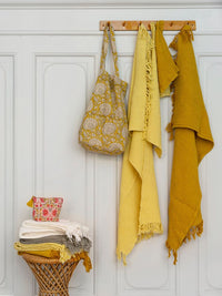 Bungalow | organic waffle towel | 100 x 170cm | ochre