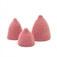 Muskhane | felt tinkerbell vase set | Indian pink