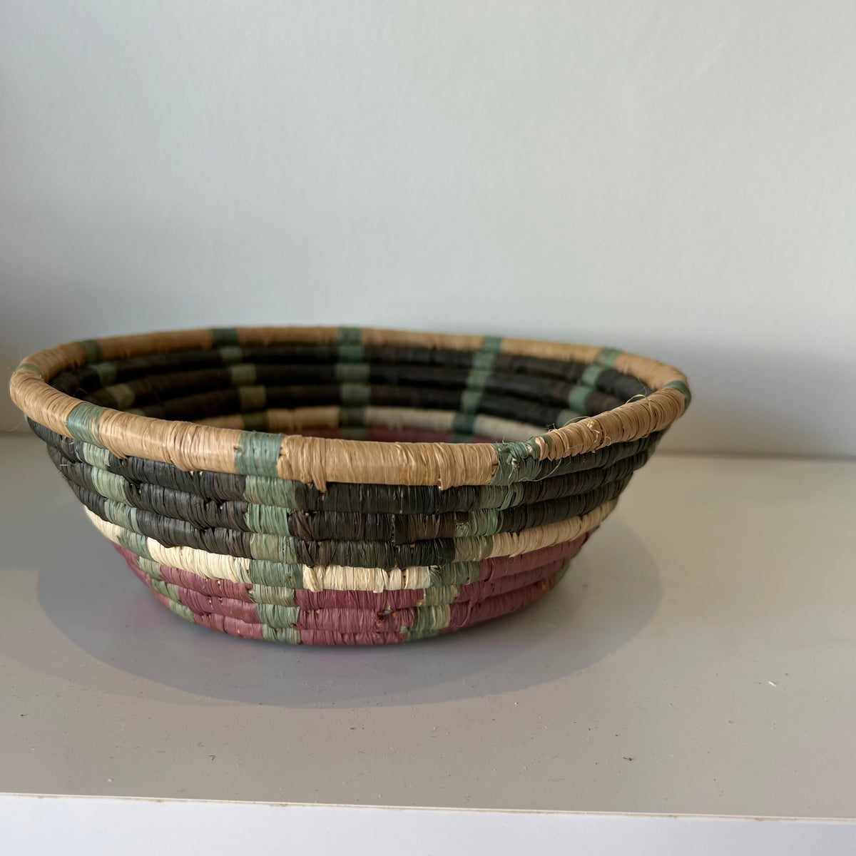 "Gulu" | woven bowl | lilac and neutrals #3