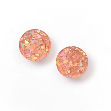 mondocherry - Martha Jean | circle stud earrings | pink