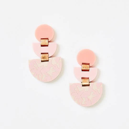 mondocherry - Martha Jean | boat earrings | pink