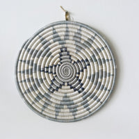 "Zahaba" woven trivet | metallic silver #2