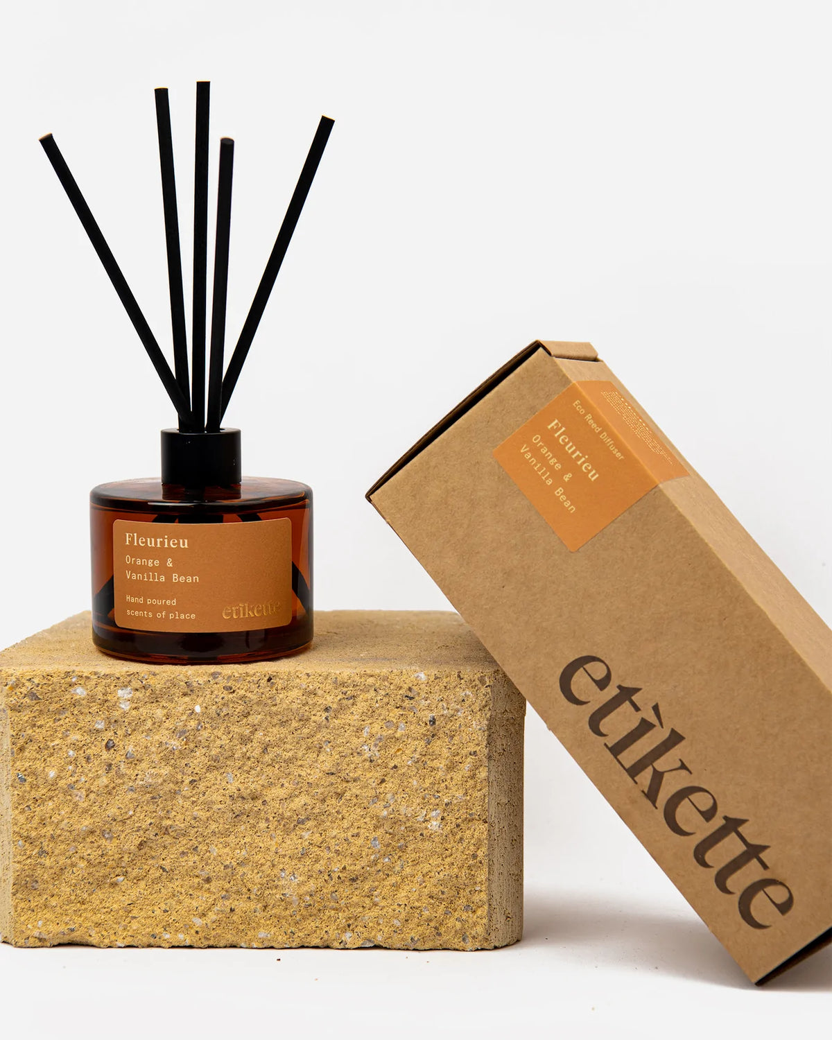 Etikette | eco reed diffuser | Fleurieu orange and vanilla bean | 200ml