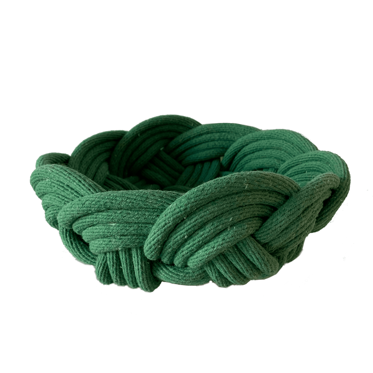 Crayon Chick | weave bowl | forest green