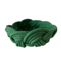 Crayon Chick | weave bowl | forest green