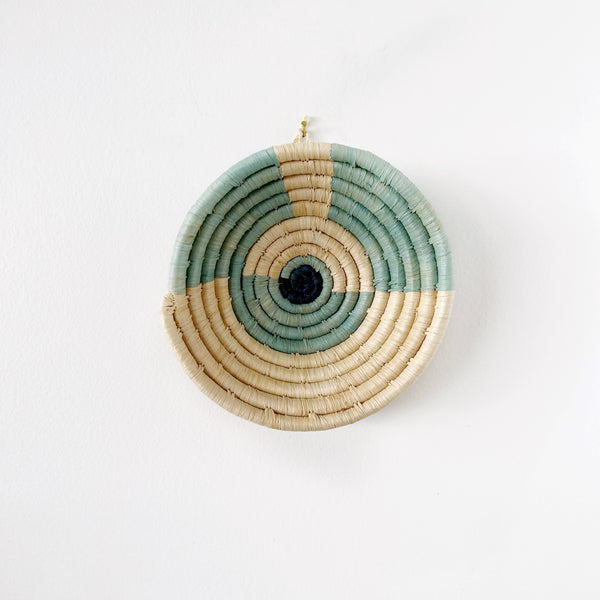mondocherry - "Geo" African woven bowl | small | cool blues #1