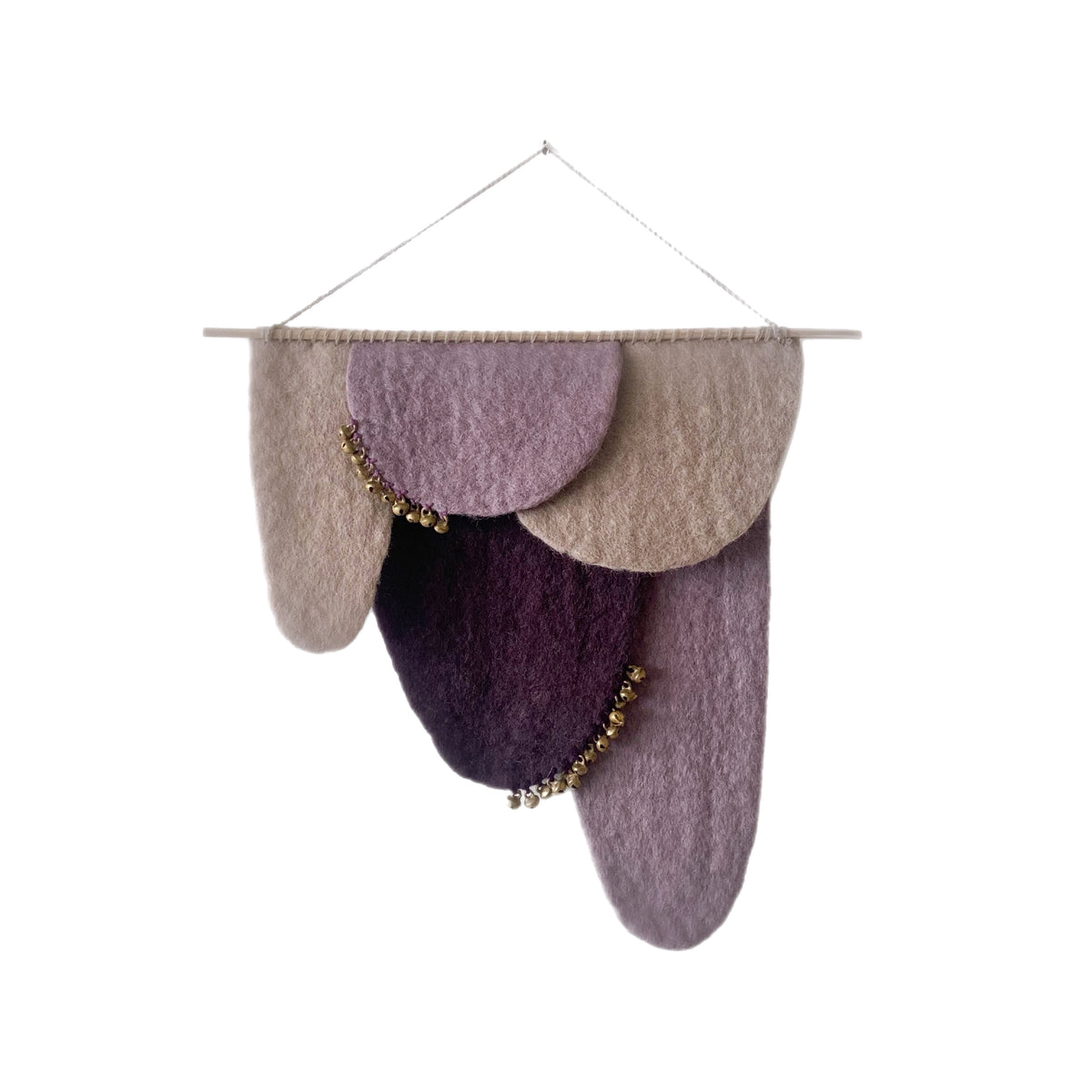Muskhane | felt scale wall hanging | plum | small