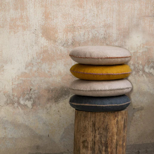 Muskhane felt cushion gold stack