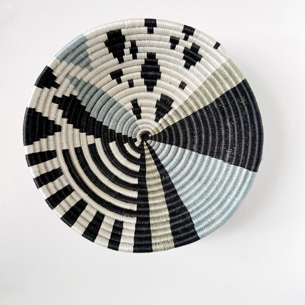 mondocherry - African woven bowl "Biko" | large | slate #1