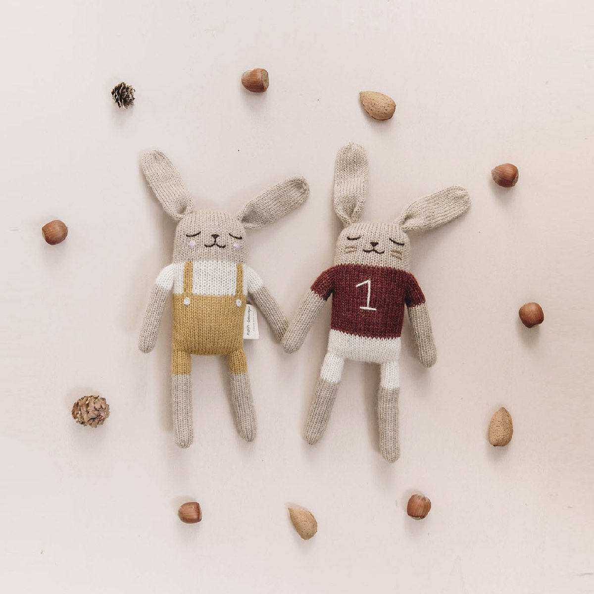 mondocherry - main sauvage | bunny soft toy | mustard overalls - friends