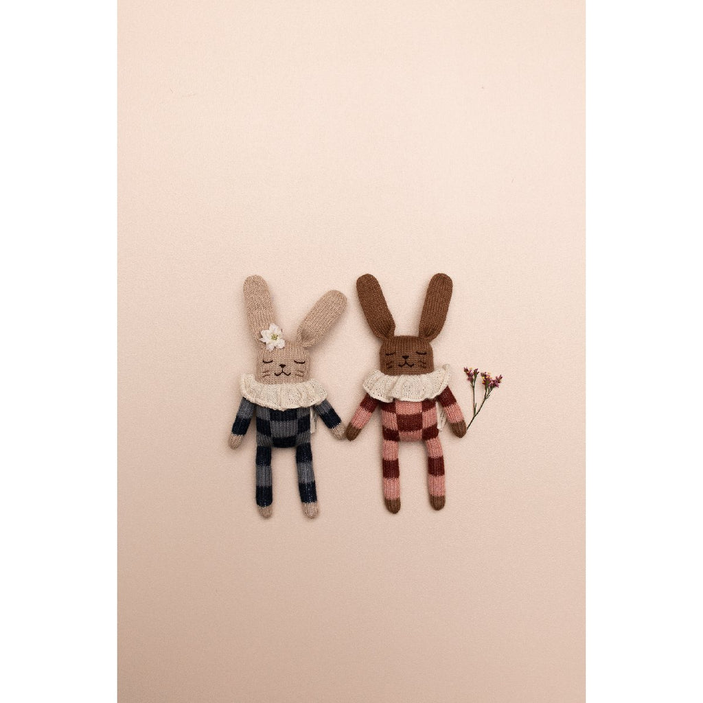 main sauvage | bunny soft toy | navy check pyjamas - friends