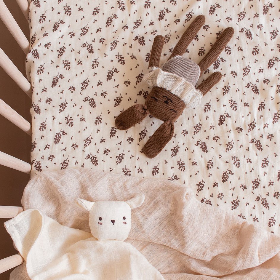 mondocherry - main sauvage | bunny soft toy | oat bodysuit - cot