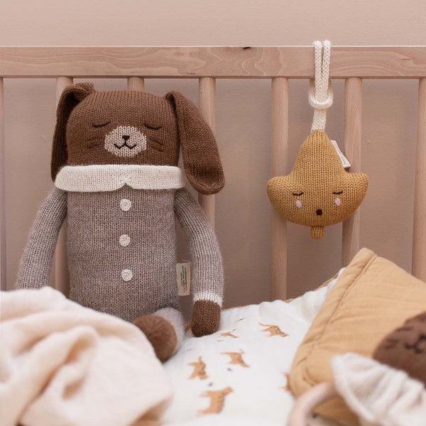 mondocherry - main sauvage | big bunny soft toy | oat bodysuit - cot