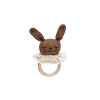 mondocherry - main sauvage | bunny teething ring | nut