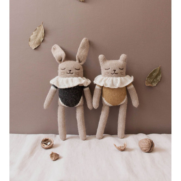 main sauvage | kitten soft toy | ochre bodysuit - stand