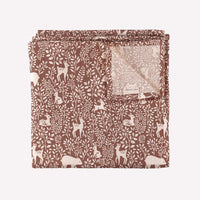 mondocherry - main sauvage | woodland muslin swaddle blanket