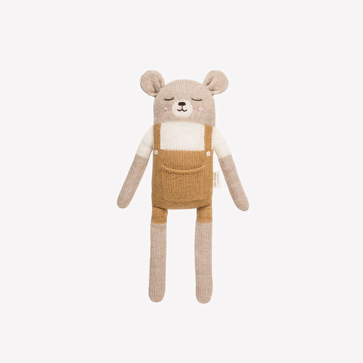 mondocherry - main sauvage | big teddy soft toy | mustard