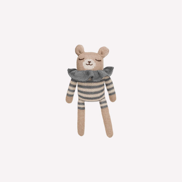 main sauvage | teddy soft toy | slate blue romper