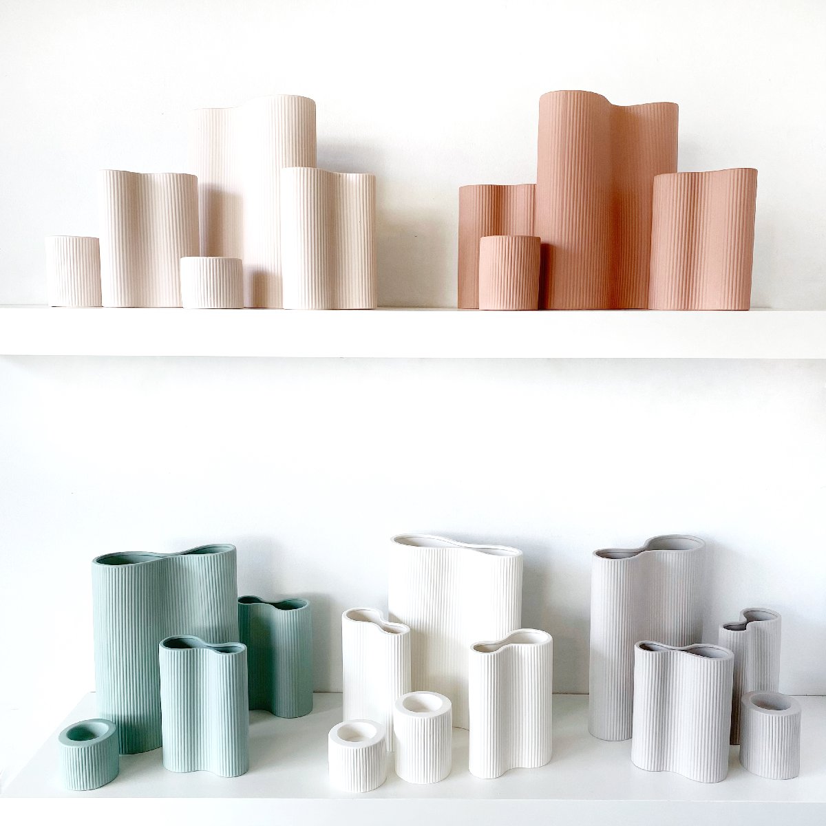 Marmoset Found | ribbed infinity ceramic vase collection