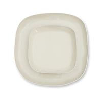 Marmoset Found | ceramic square plate | chalk white - stack