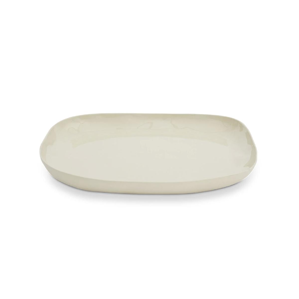 Marmoset Found | ceramic square plate | chalk white | large