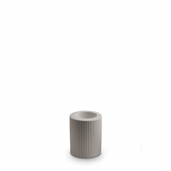 Marmoset Found | ribbed infinity candle holder | light grey | medium