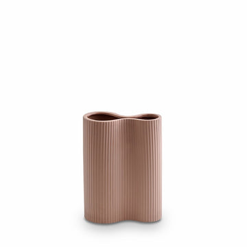 Marmoset Found | ribbed infinity ceramic vase | ochre | small