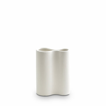 Marmoset Found | ribbed infinity ceramic vase | snow | small