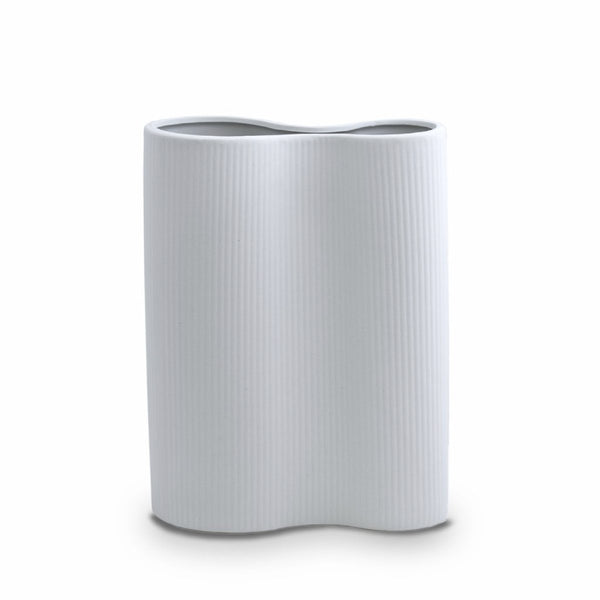 Marmoset Found | ribbed infinity ceramic vase | mist | medium