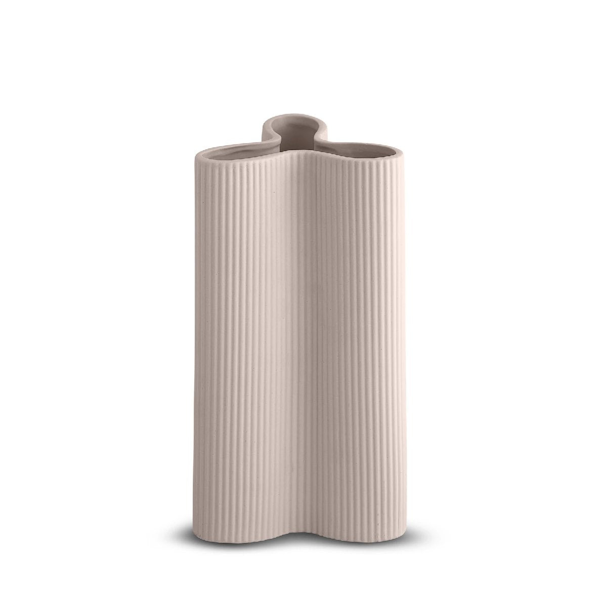 Marmoset Found | ribbed petal ceramic vase | nude | large