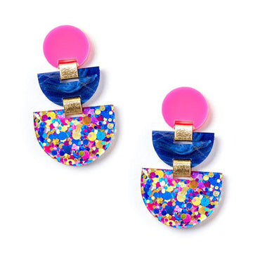 Martha Jean | boat earrings | pink cmyk