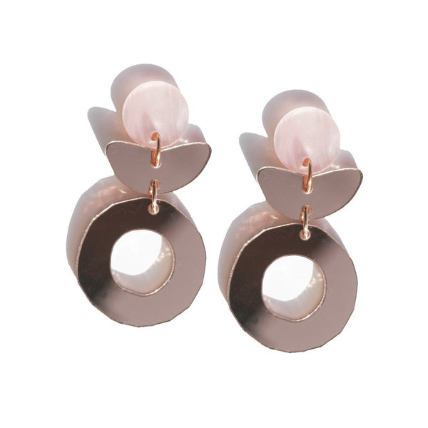 Martha Jean | dune flower earrings | rose gold