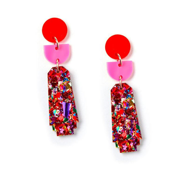 Martha Jean | dynasty earrings | scarlet