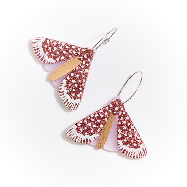Martha Jean | moth earrings | rose