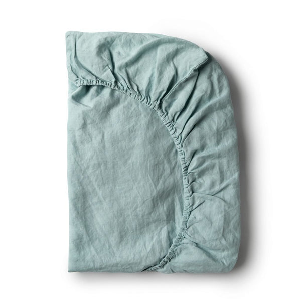 Minimrkt | fitted cot sheet | seafoam