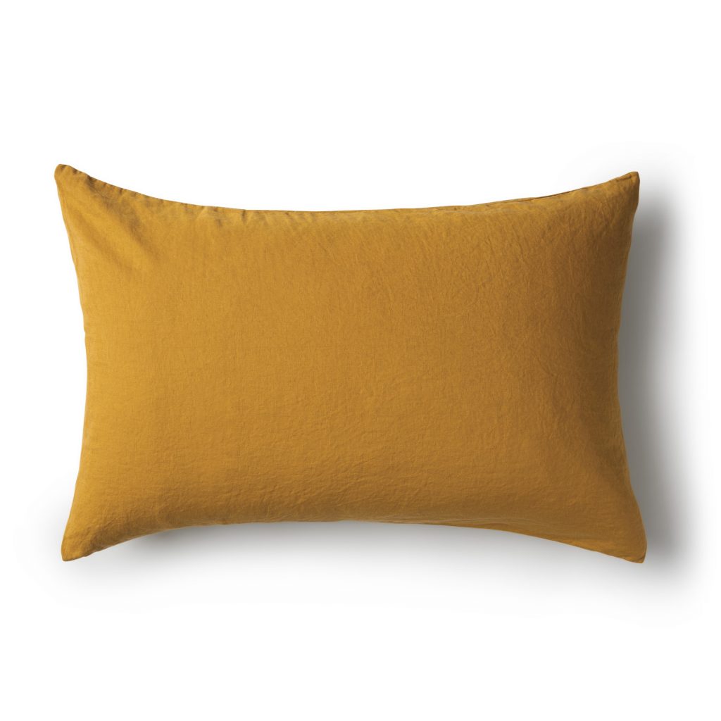 Minimrkt | linen pillowcase | ochre