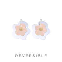 Moe Moe | big flower hoop earrings | juane - reverse