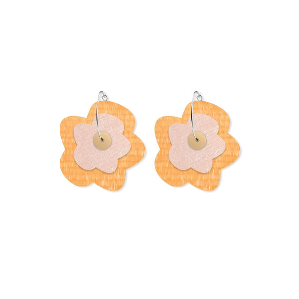 Moe Moe | big flower hoop earrings | juane